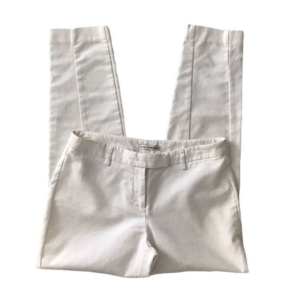 Dalia Collection White Tapered Ankle Pants Size 0 - Picture 1 of 8